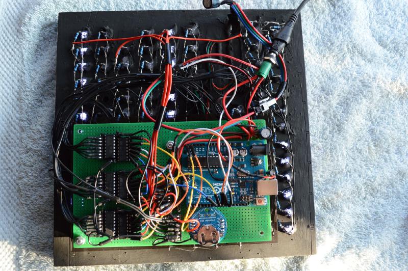 Circuit board mounted on back of LED panel