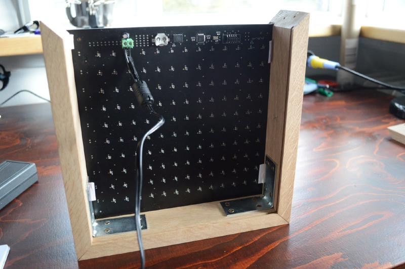 Black PCB with SMD LEDs soldered onto it