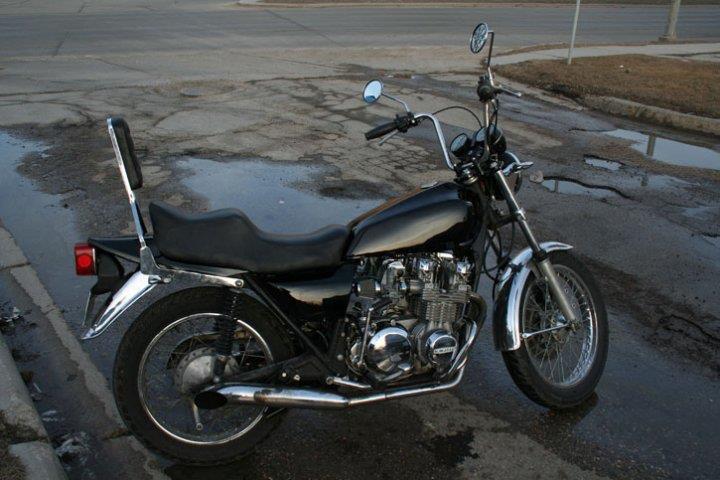 Restored KZ650 parked on street