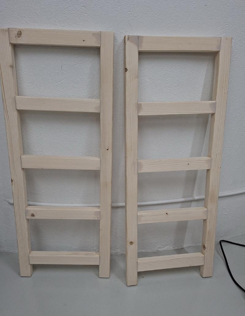 Sides with wood filler applied and sanded